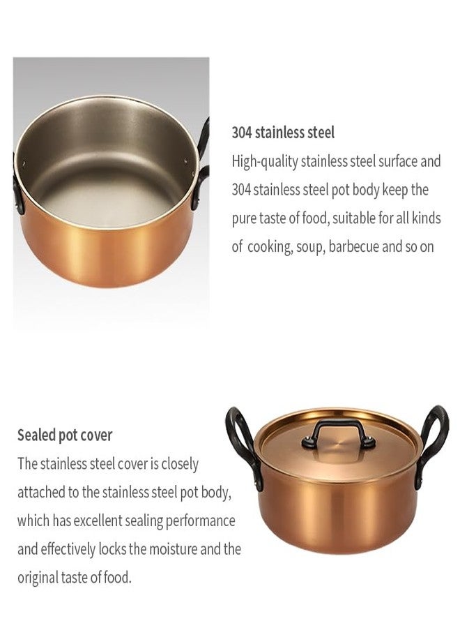 NUTRION Triply Stainless Steel Copper-Toned Non-Stick Cooking Pan with Lid, 2 Handles, 26 cm - Image 4